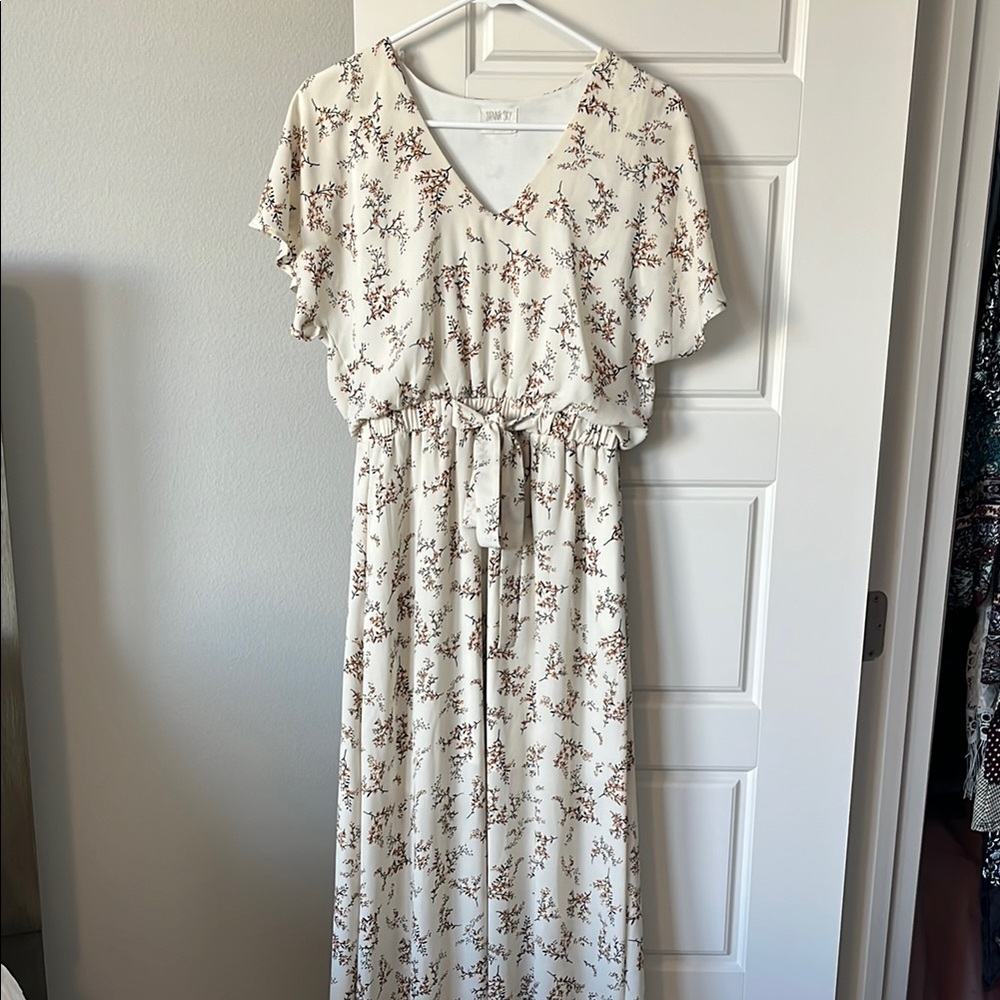 Sienna Sky Ruffled Maxi Dress